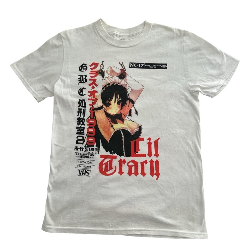 Lil Tracy VHS tee in white #LilTracy #VHS